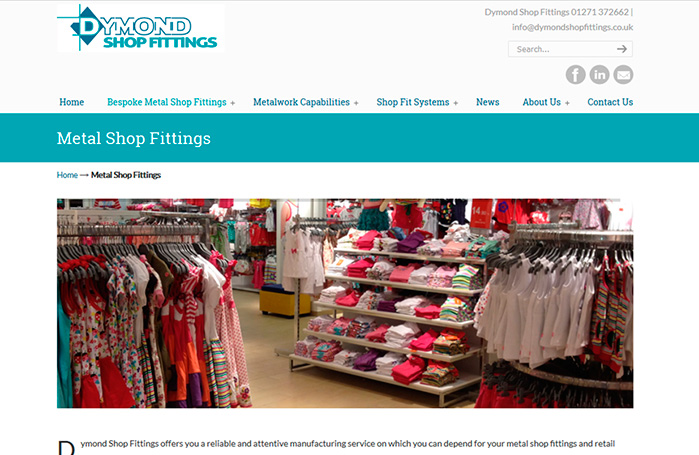 Bespoke Metal Shop Fittings